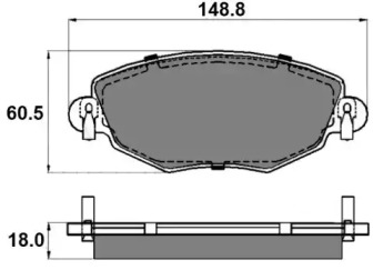 Комплект тормозных колодок NATIONAL NP2011