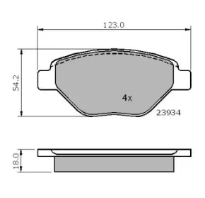 Комплект тормозных колодок NATIONAL NP2606