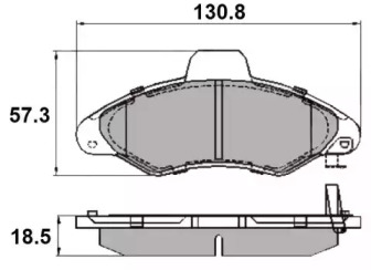 Комплект тормозных колодок NATIONAL NP2165