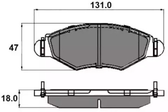 Комплект тормозных колодок NATIONAL NP2198