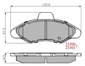 Комплект тормозных колодок NATIONAL NP2215