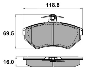 Комплект тормозных колодок NATIONAL NP2228