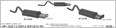 Система глушителя для спортивного автомобиля IMASAF 566000019