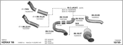 Система выпуска ОГ IMASAF 739000005