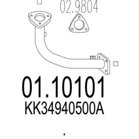 Труба выхлопного газа MTS 01.10101