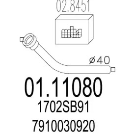 Трубка MTS 01.11080