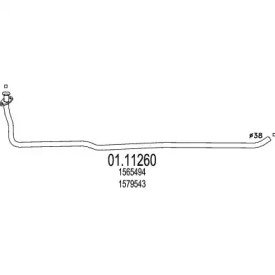Труба выхлопного газа MTS 01.11260