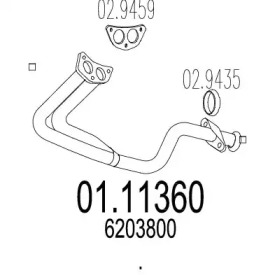 Труба выхлопного газа MTS 01.11360