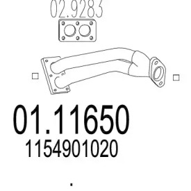 Труба выхлопного газа MTS 01.11650