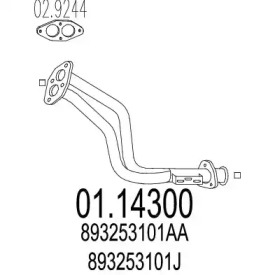 Трубка MTS 01.14300