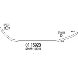 Труба выхлопного газа MTS 01.15920