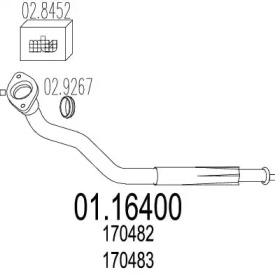 Труба выхлопного газа MTS 01.16400
