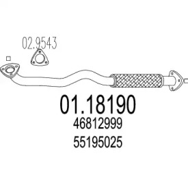 Труба выхлопного газа MTS 01.18190