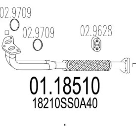 Труба выхлопного газа MTS 01.18510