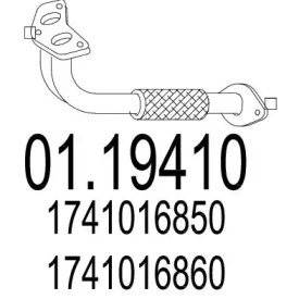 Труба выхлопного газа MTS 01.19410