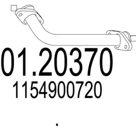 Труба выхлопного газа MTS 01.20370
