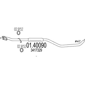 Трубка MTS 01.40090