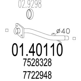 Труба выхлопного газа MTS 01.40110