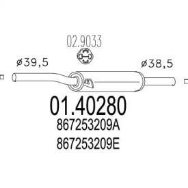 Амортизатор MTS 01.40280