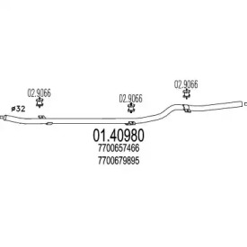 Трубка MTS 01.40980