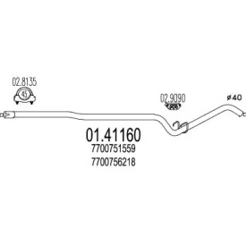 Трубка MTS 01.41160