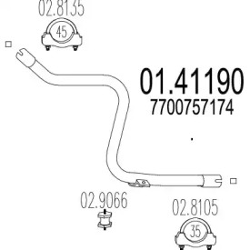 Трубка MTS 01.41190