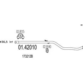 Трубка MTS 01.42010