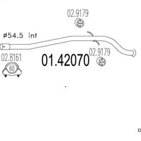 Трубка MTS 01.42070