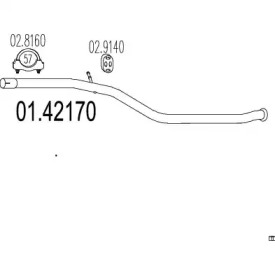 Трубка MTS 01.42170