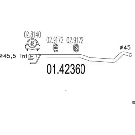 Трубка MTS 01.42360