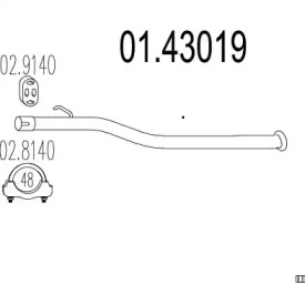Трубка MTS 01.43019