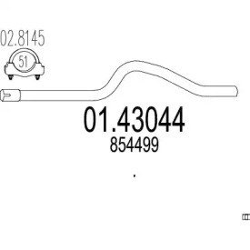 Трубка MTS 01.43044