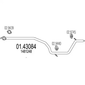 Трубка MTS 01.43084