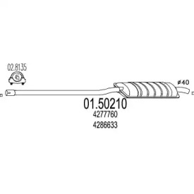 Средний глушитель выхлопных газов MTS 01.50210