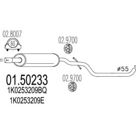 Амортизатор MTS 01.50233