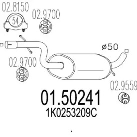 Амортизатор MTS 01.50241