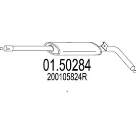 Средний глушитель выхлопных газов MTS 01.50284