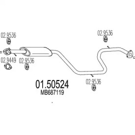 Амортизатор MTS 01.50524