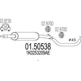 Амортизатор MTS 01.50538