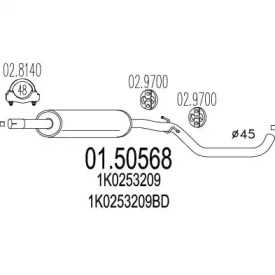 Амортизатор MTS 01.50568