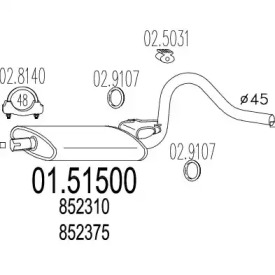 Амортизатор MTS 01.51500