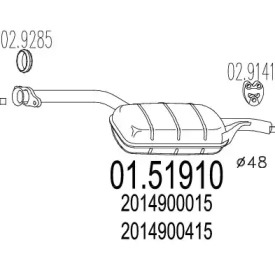 Амортизатор MTS 01.51910