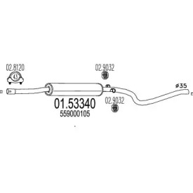 Амортизатор MTS 01.53340