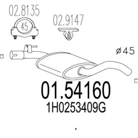 Амортизатор MTS 01.54160