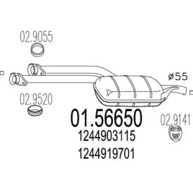 Амортизатор MTS 01.56650