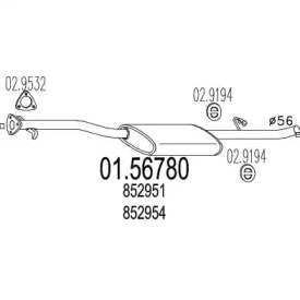 Амортизатор MTS 01.56780