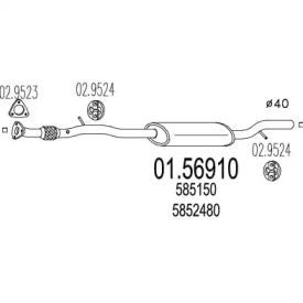 Амортизатор MTS 01.56910