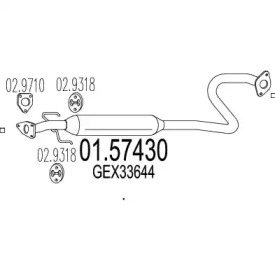 Средний глушитель выхлопных газов MTS 01.57430