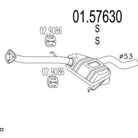 Средний глушитель выхлопных газов MTS 01.57630