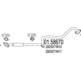 Амортизатор MTS 01.58670